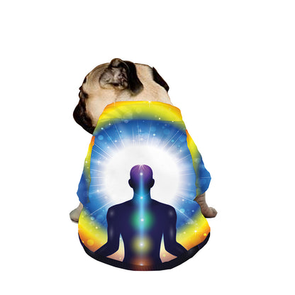 Light Of Seven Chakras Print Dog Zip Up Jacket