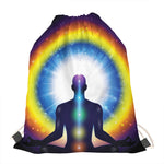 Light Of Seven Chakras Print Drawstring Bag
