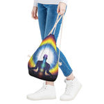 Light Of Seven Chakras Print Drawstring Bag