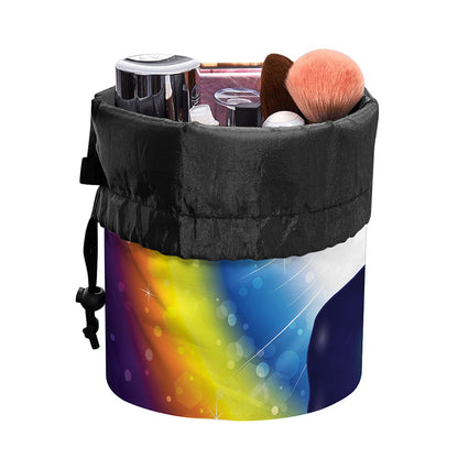 Light Of Seven Chakras Print Drawstring Makeup Bag