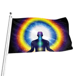 Light Of Seven Chakras Print Flag