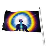 Light Of Seven Chakras Print Flag