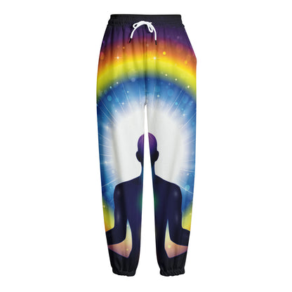 Light Of Seven Chakras Print Fleece Lined Knit Pants