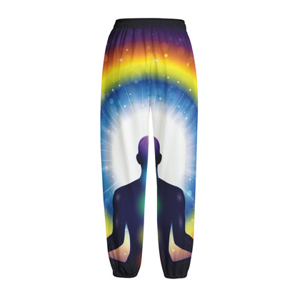 Light Of Seven Chakras Print Fleece Lined Knit Pants