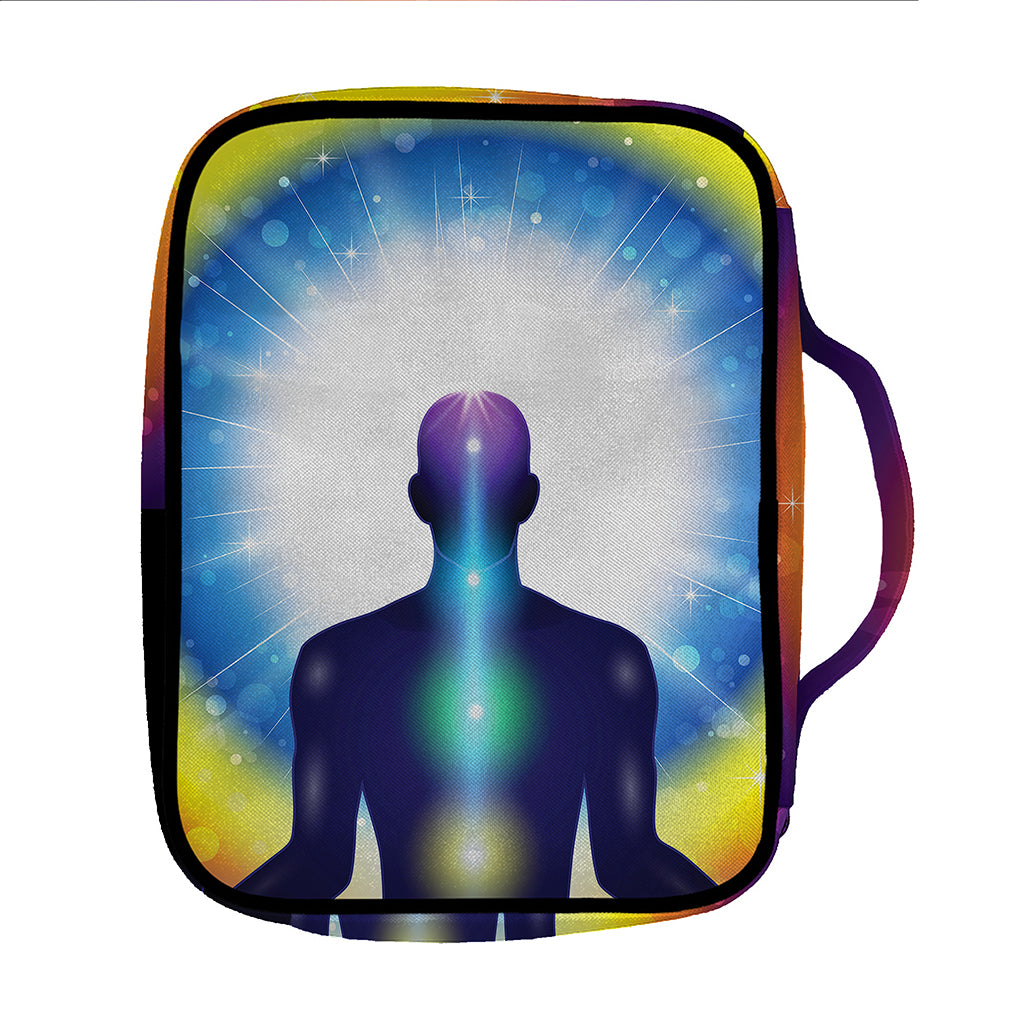 Light Of Seven Chakras Print Front Pocket Bible Bag
