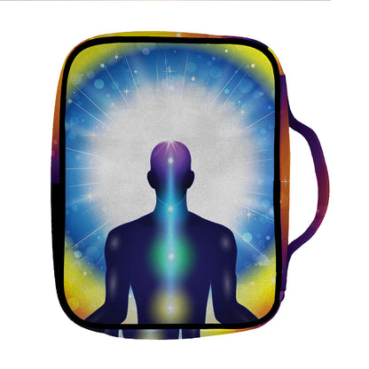 Light Of Seven Chakras Print Front Pocket Bible Bag