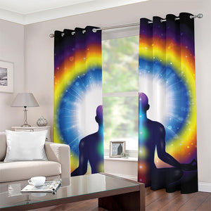 Light Of Seven Chakras Print Grommet Curtains