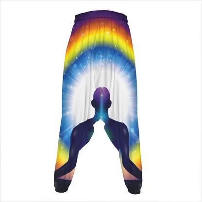 Light Of Seven Chakras Print Hammer Pants