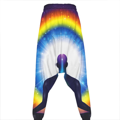 Light Of Seven Chakras Print Hammer Pants