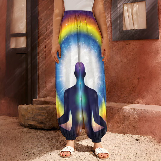 Light Of Seven Chakras Print Harem Pants