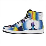Light Of Seven Chakras Print High Top Leather Sneakers