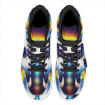 Light Of Seven Chakras Print High Top Leather Sneakers