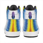 Light Of Seven Chakras Print High Top Leather Sneakers