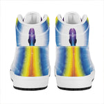 Light Of Seven Chakras Print High Top Leather Sneakers