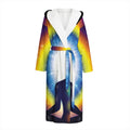Light Of Seven Chakras Print Hooded Bathrobe