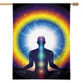 Light Of Seven Chakras Print House Flag