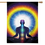 Light Of Seven Chakras Print House Flag