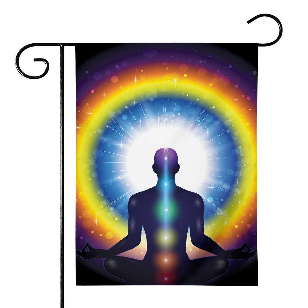 Light Of Seven Chakras Print House Flag
