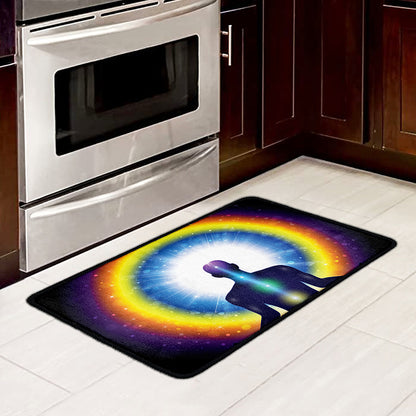 Light Of Seven Chakras Print Kitchen Mat