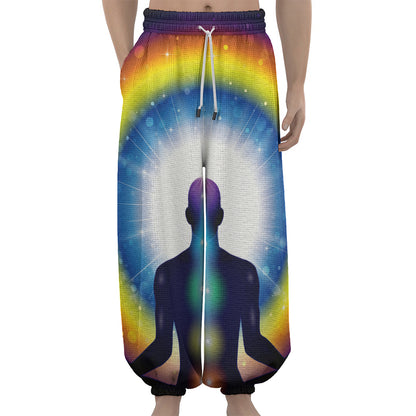 Light Of Seven Chakras Print Lantern Pants