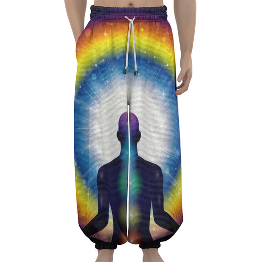Light Of Seven Chakras Print Lantern Pants