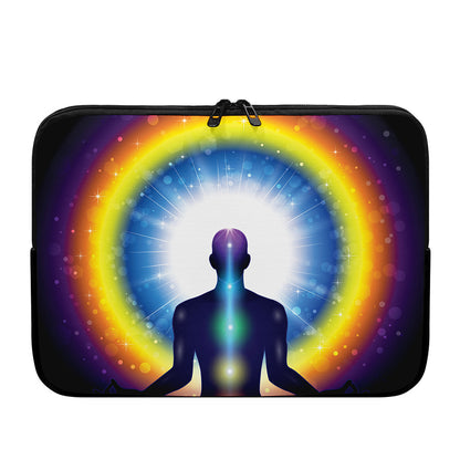 Light Of Seven Chakras Print Laptop Sleeve