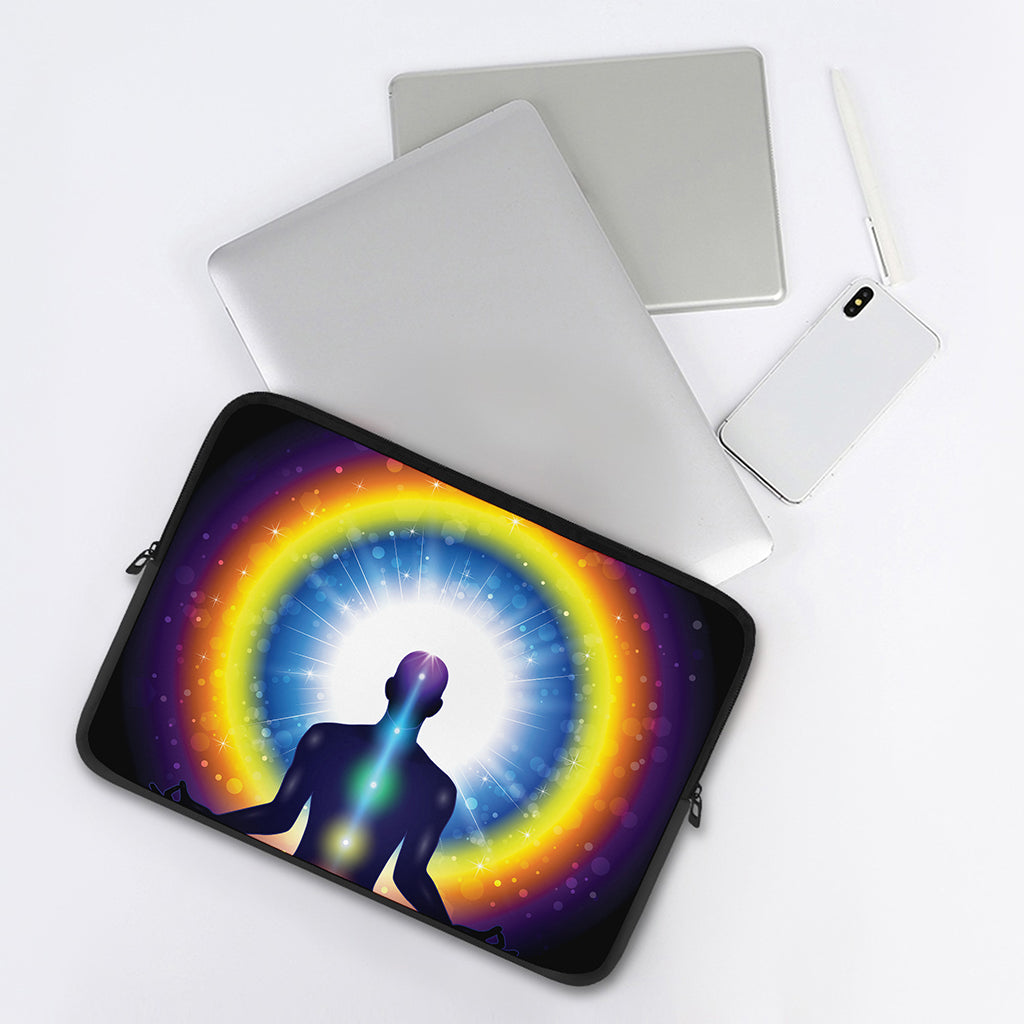 Light Of Seven Chakras Print Laptop Sleeve