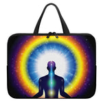 Light Of Seven Chakras Print Laptop Sleeve With Handle