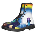 Light Of Seven Chakras Print Lace-Up Boots