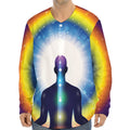 Light Of Seven Chakras Print Long Sleeve Baseball Jersey