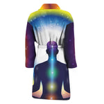 Light Of Seven Chakras Print Men's Bathrobe