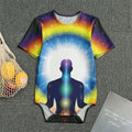 Light Of Seven Chakras Print Men's Bodysuit