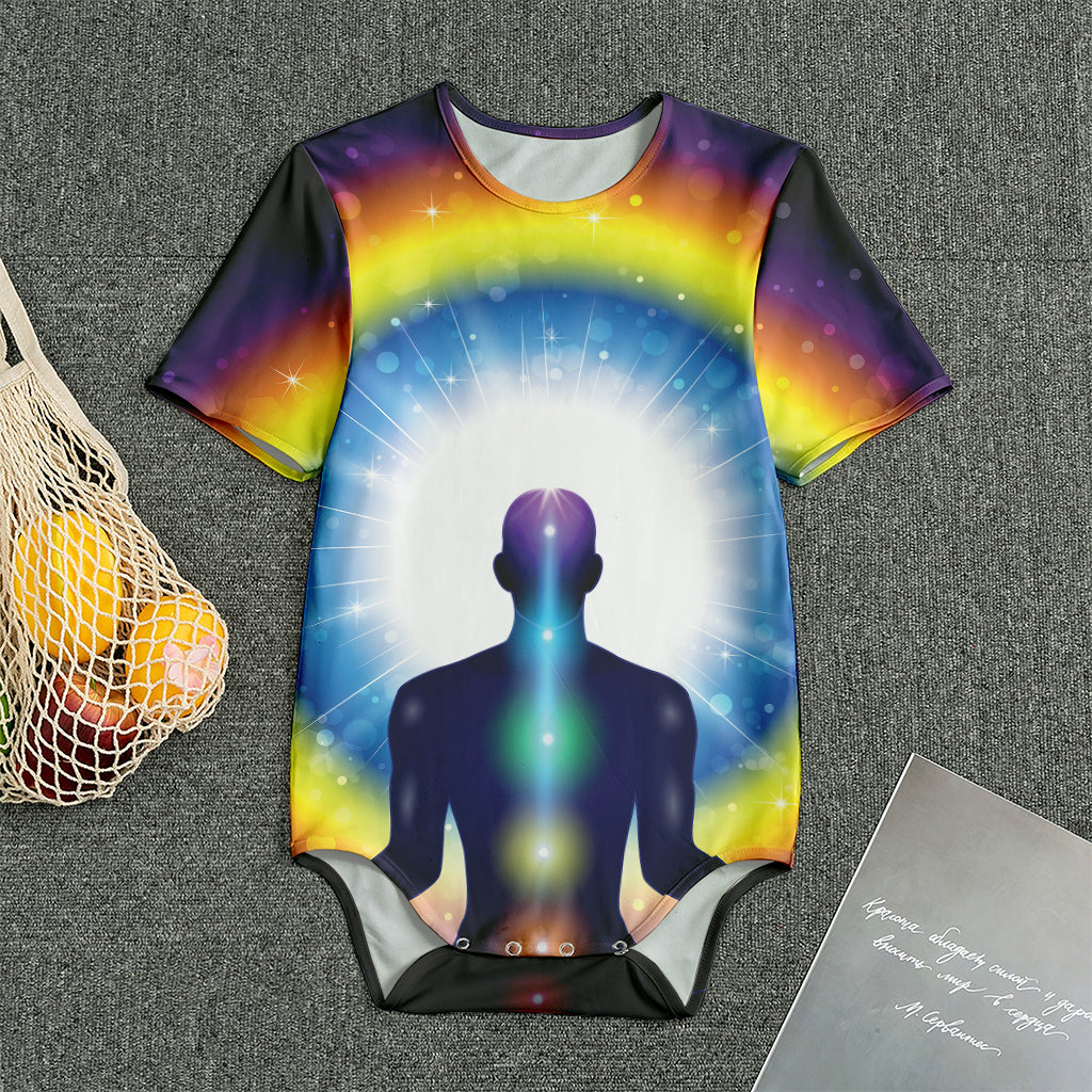 Light Of Seven Chakras Print Men's Bodysuit