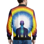 Light Of Seven Chakras Print Men's Bomber Jacket