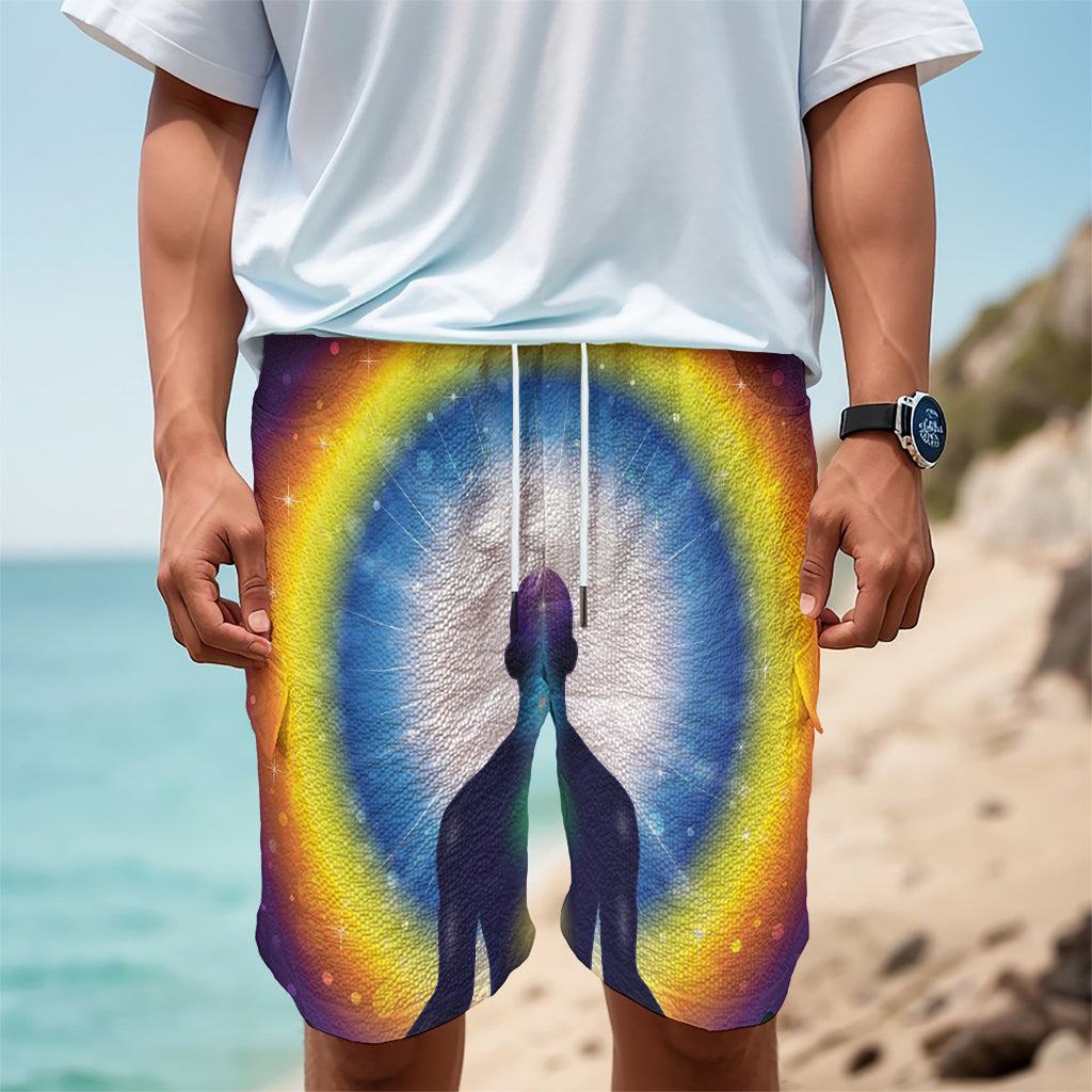 Light Of Seven Chakras Print Men's Cargo Shorts