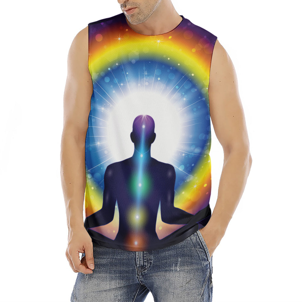 Light Of Seven Chakras Print Men's Fitness Tank Top