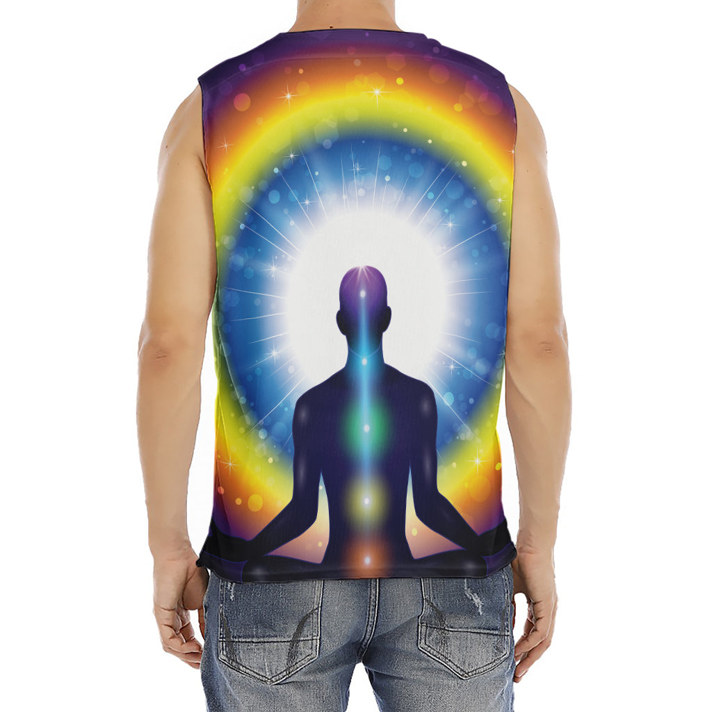 Light Of Seven Chakras Print Men's Fitness Tank Top