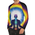 Light Of Seven Chakras Print Men's Long Sleeve Rash Guard