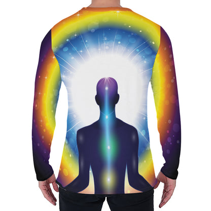 Light Of Seven Chakras Print Men's Long Sleeve T-Shirt