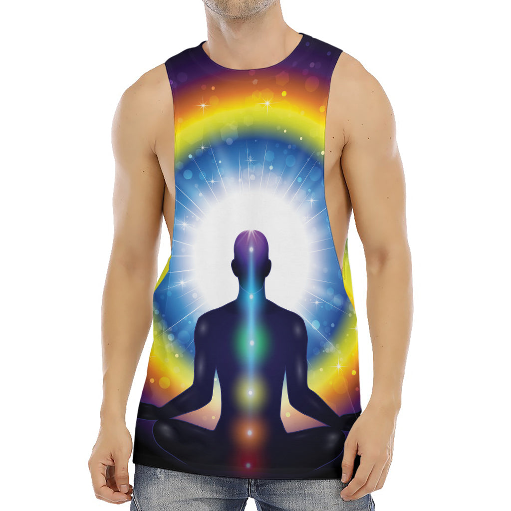 Light Of Seven Chakras Print Men's Muscle Tank Top