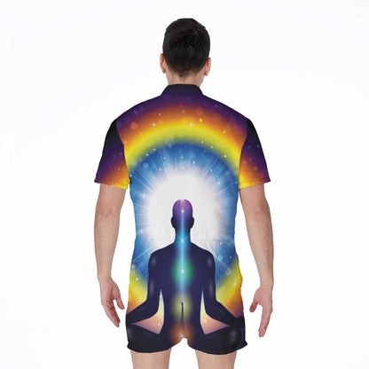 Light Of Seven Chakras Print Men's Rompers