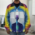 Light Of Seven Chakras Print Men's Shirt Jacket