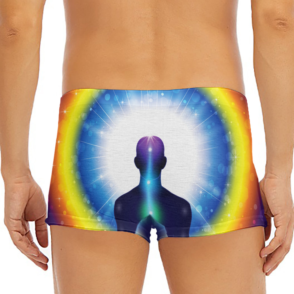 Light Of Seven Chakras Print Men's Short Boxer Briefs