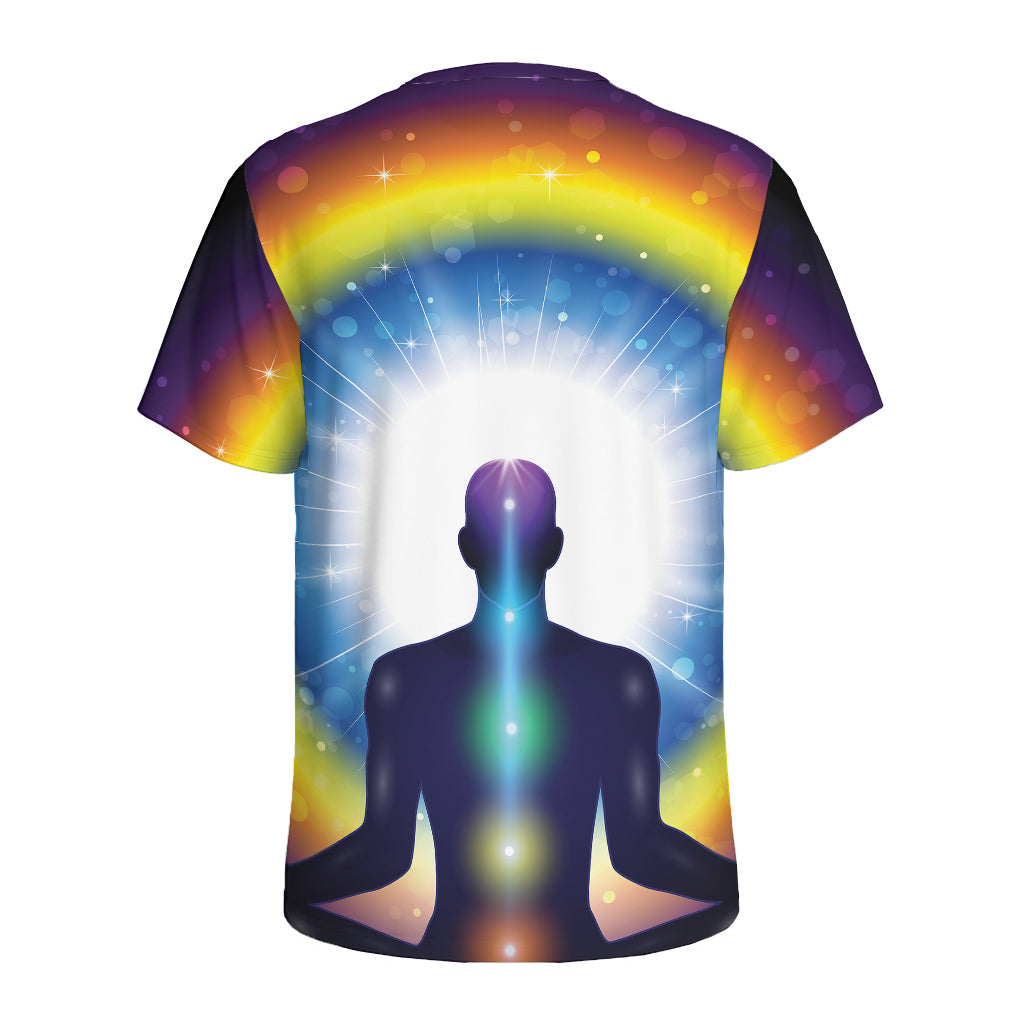 Light Of Seven Chakras Print Men's Sports T-Shirt