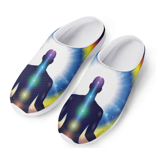 Light Of Seven Chakras Print Mesh Casual Shoes