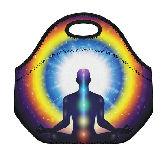 Light Of Seven Chakras Print Neoprene Lunch Bag