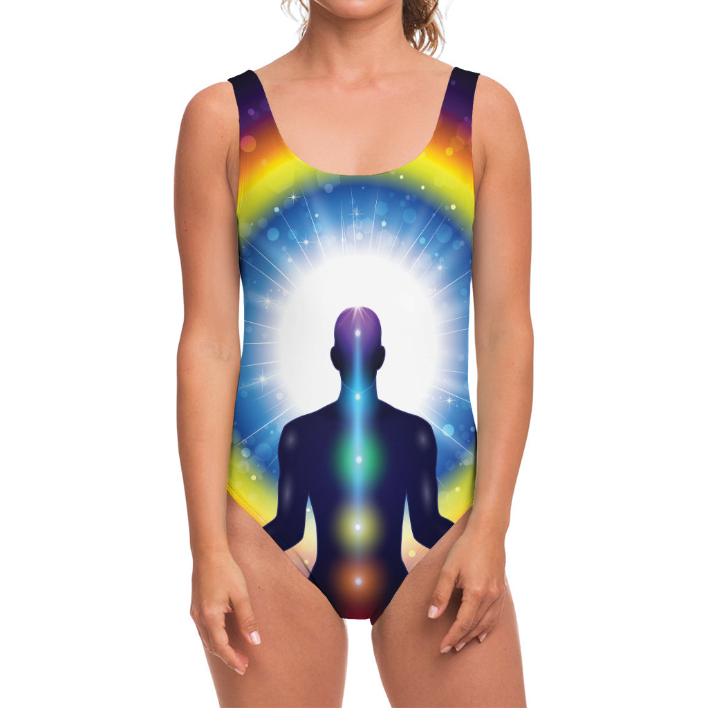 Light Of Seven Chakras Print One Piece Swimsuit