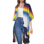Light Of Seven Chakras Print Open Front Beach Cover Up