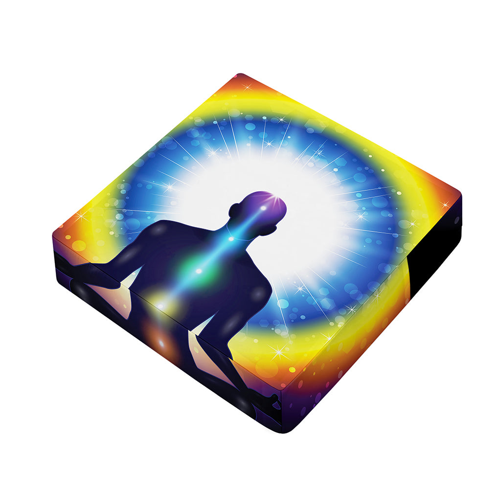 Light Of Seven Chakras Print Outdoor Seat Cushion Cover