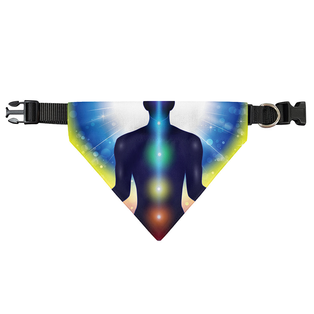 Light Of Seven Chakras Print Over The Collar Dog Bandana